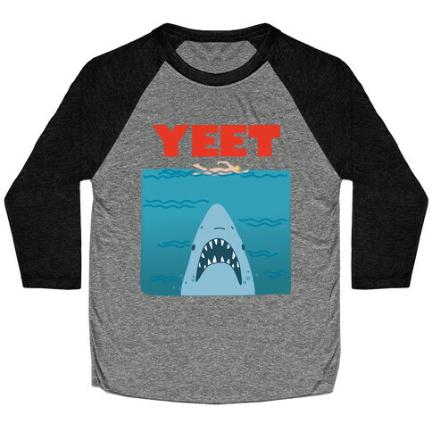 Yeet Jaws Parody Baseball Tee