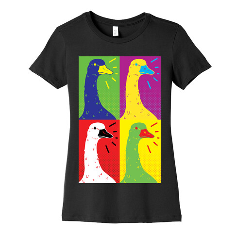 Goose Pop Art Womens T-Shirt