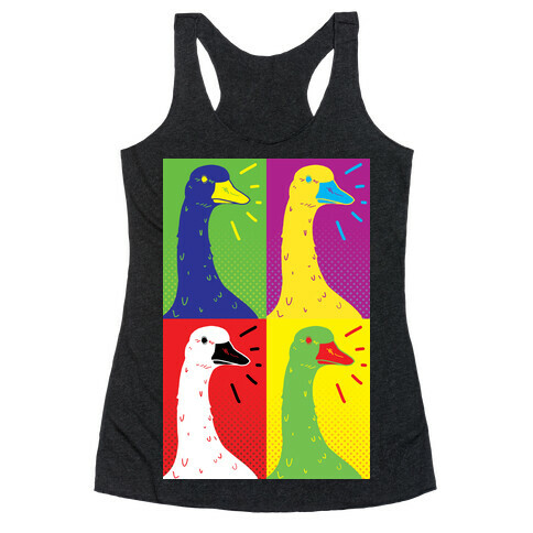 Goose Pop Art Racerback Tank Top