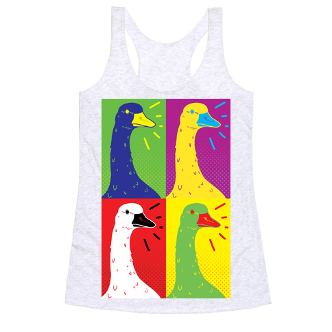 Goose Pop Art Racerback Tank Top