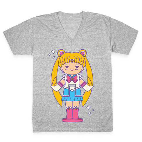 Sailor Moon Pocket Parody V-Neck Tee Shirt