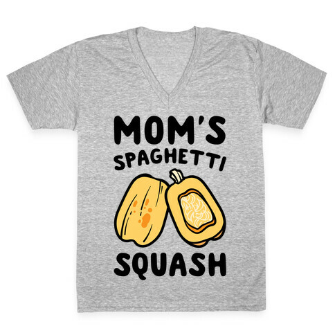Mom's Spaghetti Squash Parody V-Neck Tee Shirt