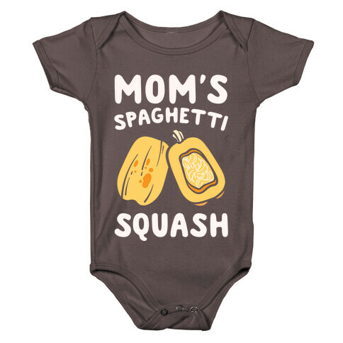 Mom's Spaghetti Squash Parody White Print Baby One-Piece