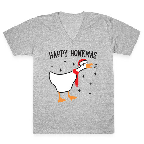 Happy Honkmas Goose V-Neck Tee Shirt