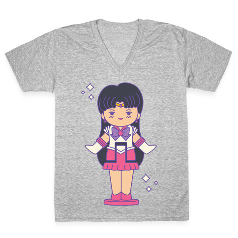 Sailor Mars Pocket Parody V-Neck Tee Shirt