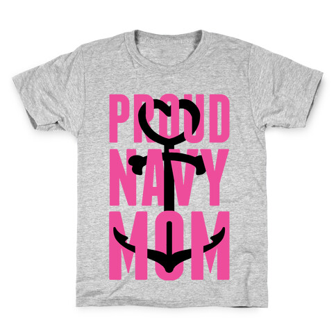 Proud Navy Mom Kids T-Shirt