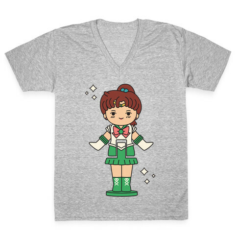 Sailor Jupiter Pocket Parody V-Neck Tee Shirt