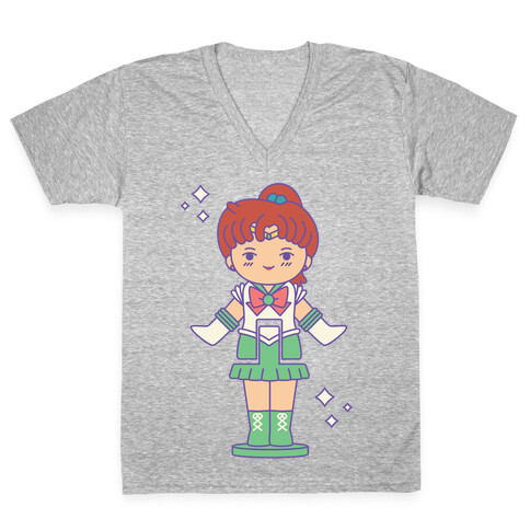 Sailor Jupiter Pocket Parody V-Neck Tee Shirt