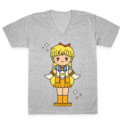 Sailor Venus Pocket Parody V-Neck Tee Shirt