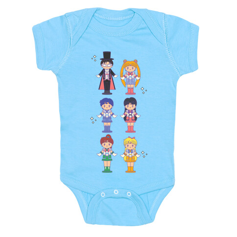 Sailor Moon Inner Senshi Pocket Parody Baby One-Piece