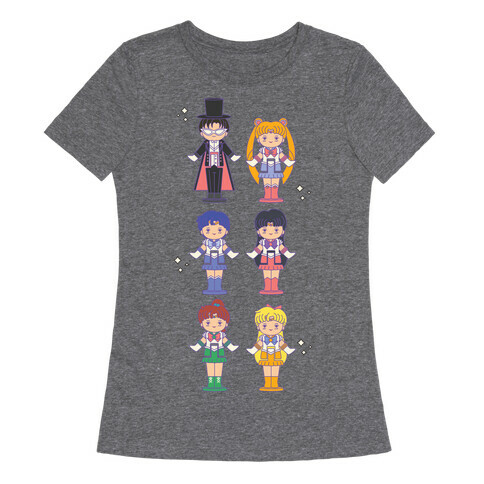Sailor Moon Inner Senshi Pocket Parody Womens T-Shirt