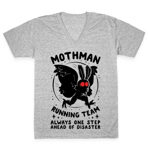 Mothman Running Team V-Neck Tee Shirt