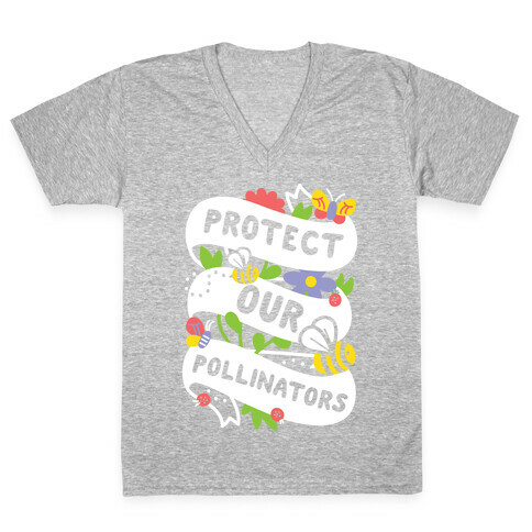 Protect Our Pollinators V-Neck Tee Shirt