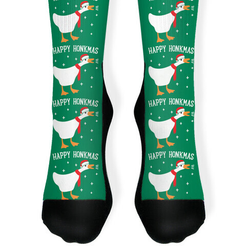 Happy Honkmas Goose Sock