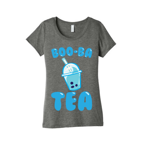 Boo-Ba Tea (Ghost Boba Tea Parody) White Print Womens T-Shirt