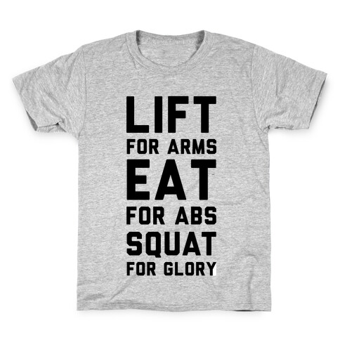 LIFT. EAT. SQUAT. Kids T-Shirt
