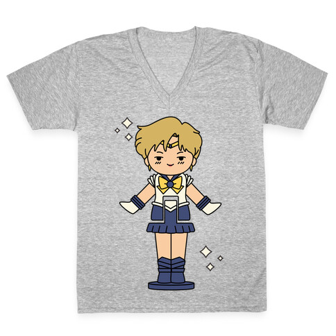 Sailor Uranus Pocket Parody V-Neck Tee Shirt