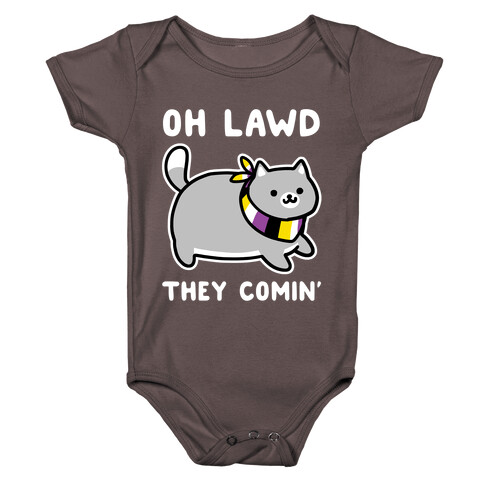 Oh Lawd, They Comin' - Non-Binary Baby One-Piece