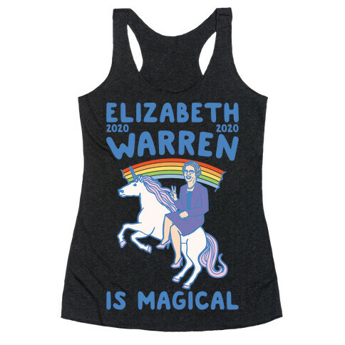 Elizabeth Warren Is Magical 2020 White Print Racerback Tank Top
