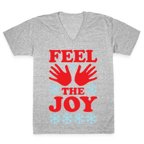 Feel The Joy Ugly Christmas V-Neck Tee Shirt