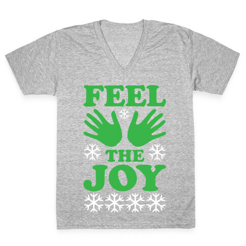 Feel The Joy Ugly Christmas V-Neck Tee Shirt