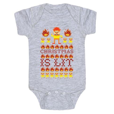 Christmas Is Lit Heat Miser Baby One-Piece