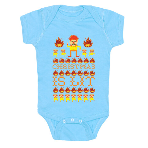 Christmas Is Lit Heat Miser Baby One-Piece