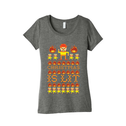 Christmas Is Lit Heat Miser Womens T-Shirt