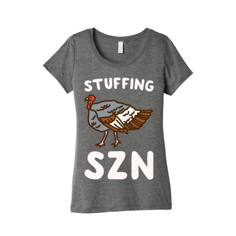 Stuffing Szn White Print Womens T-Shirt