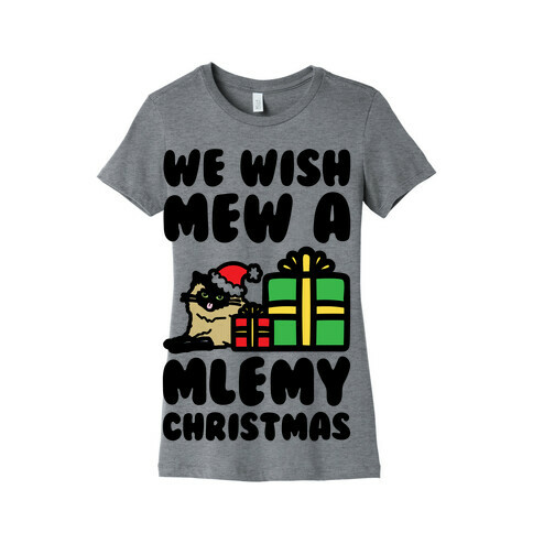 We Wish Mew A Mlemy Christmas Womens T-Shirt
