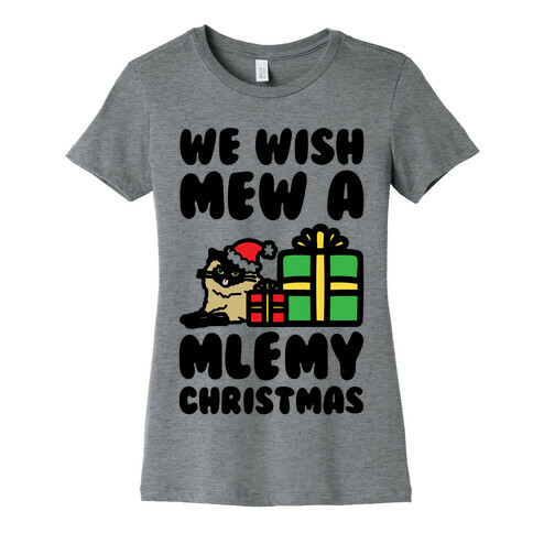 We Wish Mew A Mlemy Christmas Womens T-Shirt