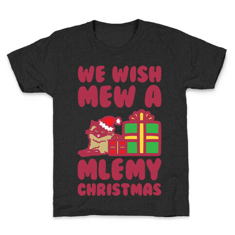 We Wish Mew A Mlemy Christmas White Print Kids T-Shirt