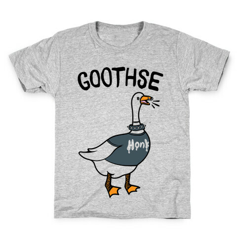 Goothse (Goth Goose Parody) Kids T-Shirt