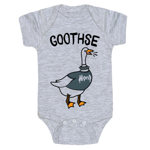 Goothse (Goth Goose Parody) Baby One-Piece