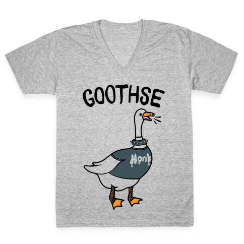 Goothse (Goth Goose Parody) V-Neck Tee Shirt