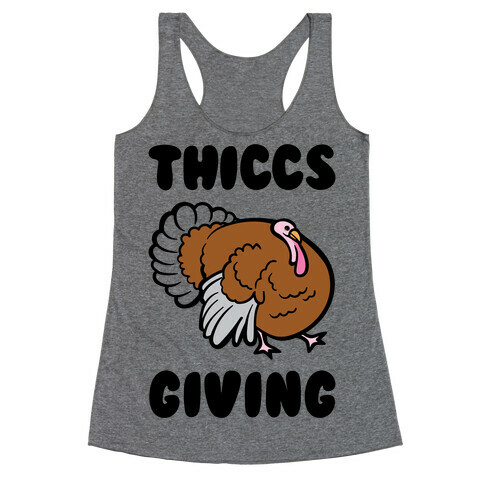 Thiccs-Giving Parody Racerback Tank Top