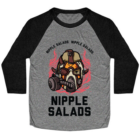Nipple Salads Krieg Parody Baseball Tee