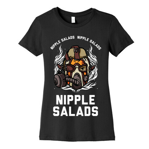 Nipple Salads Krieg Parody Womens T-Shirt