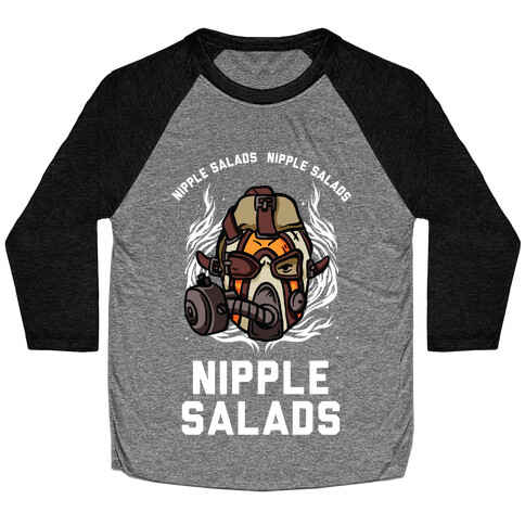 Nipple Salads Krieg Parody Baseball Tee