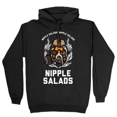 Nipple Salads Krieg Parody Hooded Sweatshirt