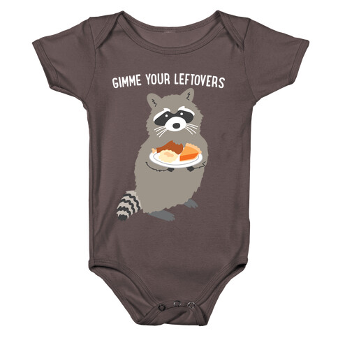 Gimme Your Leftovers Raccoon Baby One-Piece