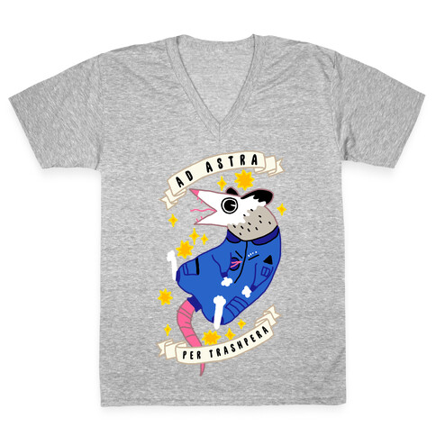 Ad Astra Per Trashpera  V-Neck Tee Shirt