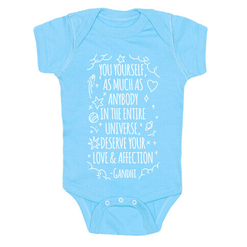 Love Yourself Gandhi Quote Baby One-Piece