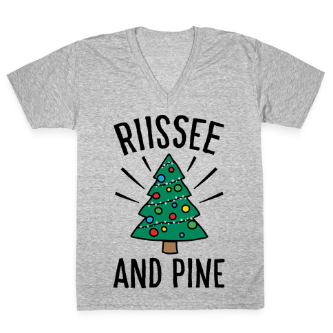 Rise And Pine Parody V-Neck Tee Shirt