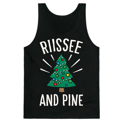 Rise And Pine Parody White Print Tank Top