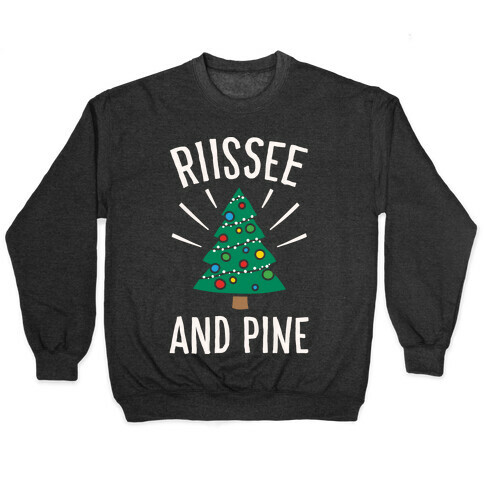 Rise And Pine Parody White Print Pullover
