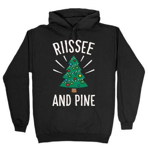 Rise And Pine Parody White Print Hooded Sweatshirt