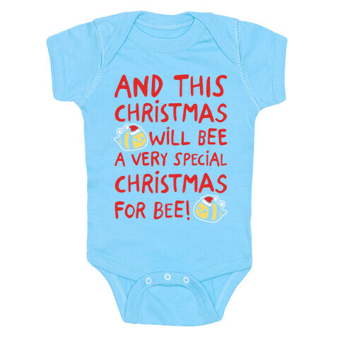 This Christmas Will Bee Parody White Print Baby One-Piece