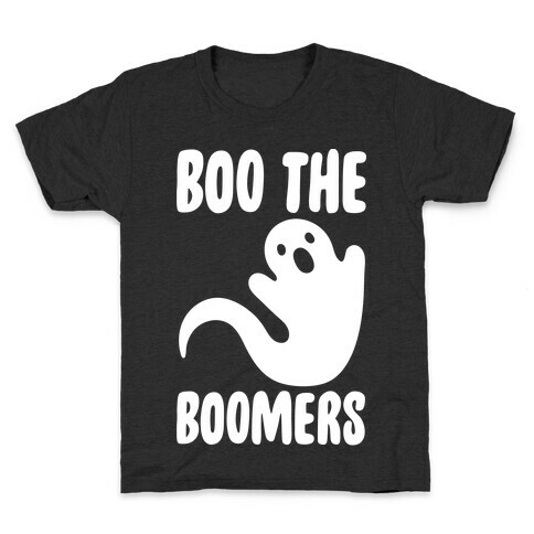 Boo The Boomers White Print Kids T-Shirt