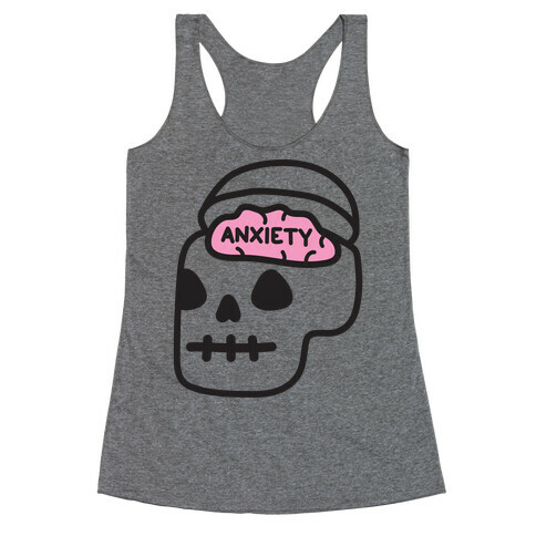 Anxiety Holder (Skull) Racerback Tank Top